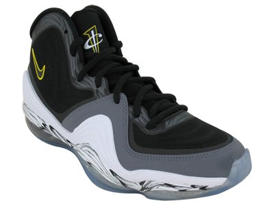 Nike Men's NIKE AIR PENNY V BASKETBALL SHOES 10 Men US (BLACK/BLACK/COOL GREY/TR YLLW)