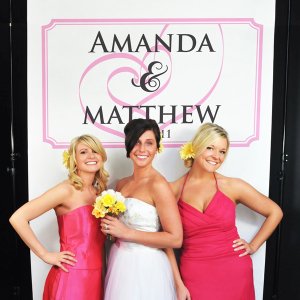 Embracing Hearts Photo Booth Backdrop