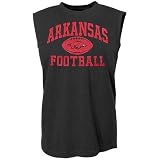 Arkansas Razorbacks Black Old School Football Sleeveless T-shirt