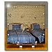 A Bedroom In Carlow, Ireland In Blue and Yellow With Two Beds and Textured Walls - 6x6 Desk Clock