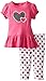 BON BEBE Baby Girls' Newborn Hearts 2 Piece Dress and Legging Set