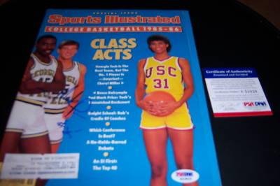 Mark Price Georgia Tech Psa Signed Sports Illustrated - Autographed NBA Magazines