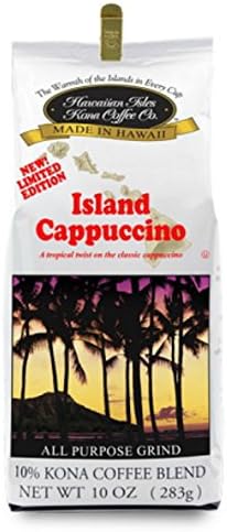 Hawaiian Isles Limited Edition Coffee 10 ounce bags - All purpose 10% Kona Blend (Island Cappuccino)