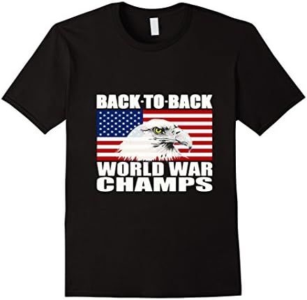 Men's Back To Back World War Champs TShirt 3XL Black
