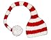 birdyboutique.com Elf Hat for Baby Christmas Holiday Striped Red White with Pom Pom Boys Girls Crochet 6 Month - Toddler