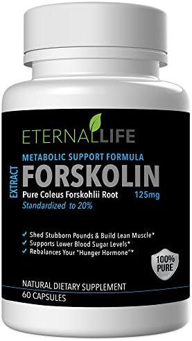 Pure Forskolin 125mg 20% Standardized For Weight Loss - Fat Burner And Appetite Suppressant To Support Your Ideal Body - 60 Capsules - FULLY GUARANTEED