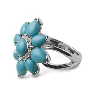 Desert Flower Sleeping Beauty Turquoise Ring