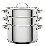 Hahn Double Steamer Couscoussier with Glass Lid, 24 cm