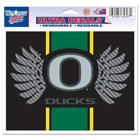 Oregon Ducks Wings 5.5" x 4.5" Ultra Car Decal Cling