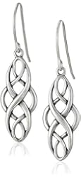 Celtic Design Oval Dangle Earrings