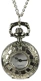 Silver Vintage Style Roman Numeral Watch with chain