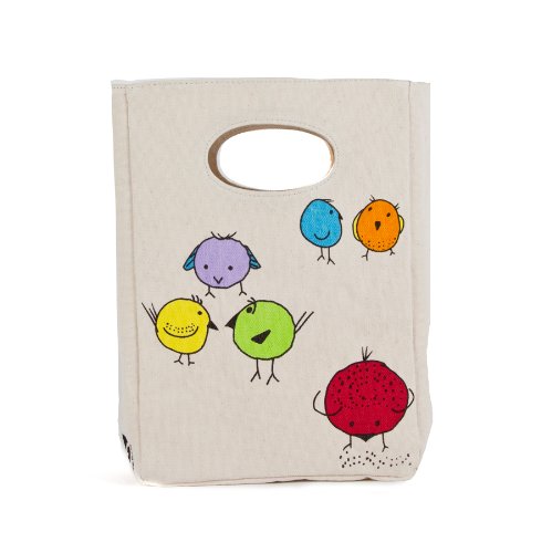 FLUF CHIRP! Lunch Bag, 11-Inch L by 8-Inch W by 4-1/2-Inch D