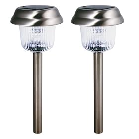 Paradise Solar Post Lights, 2-Pack, Stainless Steel  #GL23710SS2