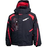Spyder Infant/Toddler Boy's Mini Leader Jacket, Black/Red/Red, 6