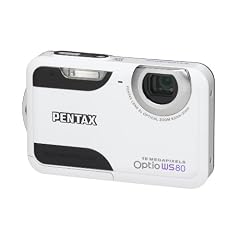 Pentax Optio WS80 Digitalkamera (10 Megapixel, 5-fach opt. Zoom, 6,9 cm (2,7 Zoll) Display, 1.5m wasserdicht, staubdicht) wei�/schwarz