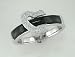 14K White Gold Onyx 1/10 CT TDW Heart Ring (I1)
