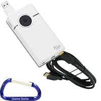 Cisco Flip Video SlideHD Mini HDMI Type C to HDMI Type A Cable with Free Carabiner Key Chain