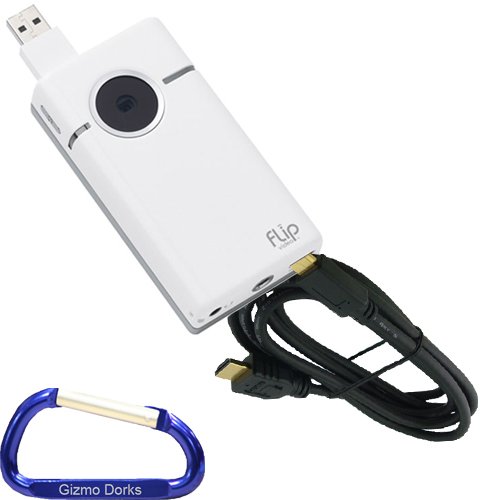 Kodak Zi8 Pocket Video Camera Mini HDMI Type C to HDMI Type A Cable (6 Feet) with Carabiner Key Chain