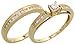 14 Karat Gold 2-Teilen Hochzeit Ring Set, mit 0.35 Karat Brilliantschliff Diamanten, (6mm) breit