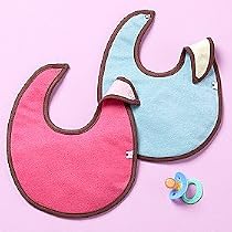 Two-sided reversible baby Double Dipper Bib - Bib (Lt. Blue/Lt. Green)