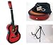 Musical Instruments : 38" Red Acoustic Cutaway Guitar Combo