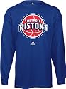 Detroit Pistons adidas Primary Logo Long Sleeve T-Shirt