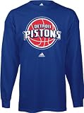 Detroit Pistons adidas Primary Logo Long Sleeve T-Shirt - Large