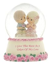Precious Moments "I Give This Rose As A Token Of My Love" Musical Waterglobe