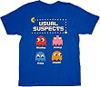 Pac-Man Usual Suspects Ghosts Blue Tee T-shirt