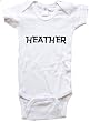 HEATHER / Hurry Up - Name-series - White or Pink Onesie / Baby T-shirt