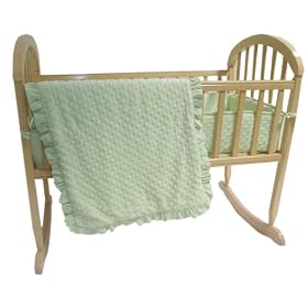 American Baby Company Heavenly Soft Minky Dot 3 Piece Cradle Set