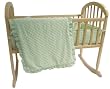 American Baby Company Heavenly Soft Minky Dot 3-Piece Cradle Set, Celery