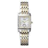 Gold Diamond Watch, Caravelle by Bulova Womens Diamond Accented Mother of Pearl Dial Watch 
