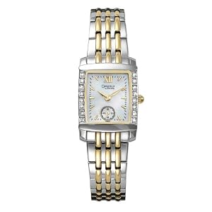 Caravelle by Bulova Ladies 45R003 Diamond Accented Mother of Pearl Dial Watch