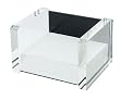 Wedo 0607001 Zettelbox Acryl glasklar. gef�llt Exclusiv, schwarz