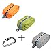 Elife Pack of 3 (Green; Orange; Gray) Nylon Portable Waterproof Travel Shoe Storage Bag Pouch