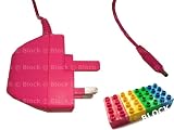 Block Entertainment (tm) - 3 Pin Fast Mains Charger - Hot Pink - Nokia 6630, 6670, 6680 / 6681, 6810, 6820, 6822, 6800