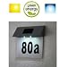 Produkt-Bild: Solar Hausnummer mit Beleuchtung 2 LED im Edelstahl-Loo