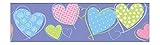 York Wallcoverings JE3566BSMP Friends Forever Love U Lots Heart 8-Inch x 10-Inch Wallpaper Border Me