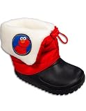 Sesame Street - Toddler Boys Elmo Snow Boot, Black, Red (Size 6Toddler)