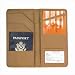 Checkpoint Man-Made Leather Passport Ticket Holder Color: Tan, Customize: Yes