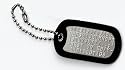 MILITARY DOG TAGS - one personalised army style dog ID tag with one short chain & silencer READ DESCRIPTION TO SEE HOW TO ADD PERSONALISATION)