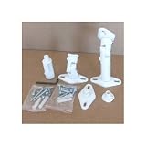 VideoSecu One Pair of Universal Satellite Wall or Ceiling Speaker Mounts White Color