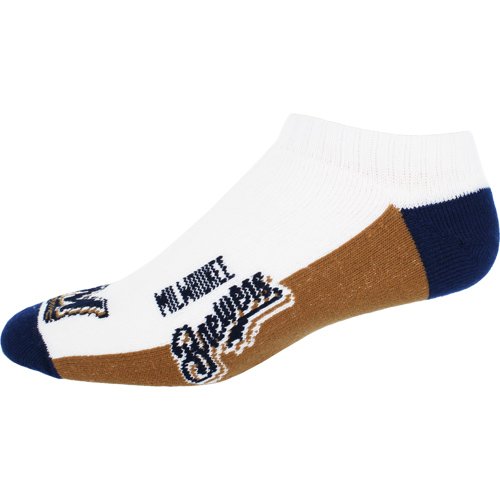 Milwaukee Brewers Mens Color Block No Show Socks