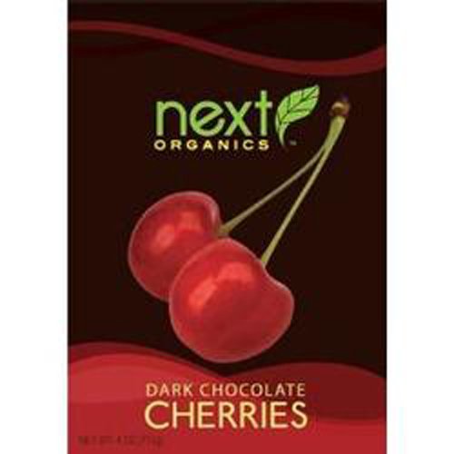 Next Organic Cherries Dark Chocolate Covered, 4-Ounce (Pack of 3)