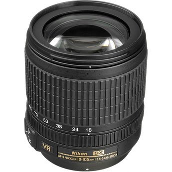 Nikon 18-105mm f/3.5-5.6 AF-S DX Vibration Reduction ED Nikkor Wide-Angle Autofocus Zoom Lens Grey Market