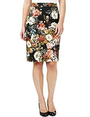 Cotton Rich Multi Floral Pencil Skirt