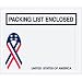 Aviditi PL466 Envelope, "U.S.A. Ribbon/Packing List Enclosed", 4-1/2" Length x 5-1/2" Width (Case of 1000)