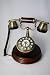 1920's British Franklin Wood and Brass Desk Phone Replica