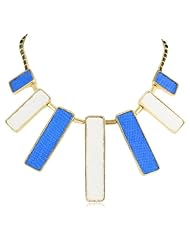 Ted Rossi "Resort" Lizard Color Block Plate Necklace